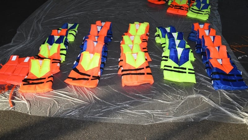 Some of the lifejackets were in children’s sizes