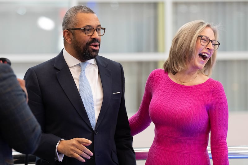 James Cleverly with his wife Susie