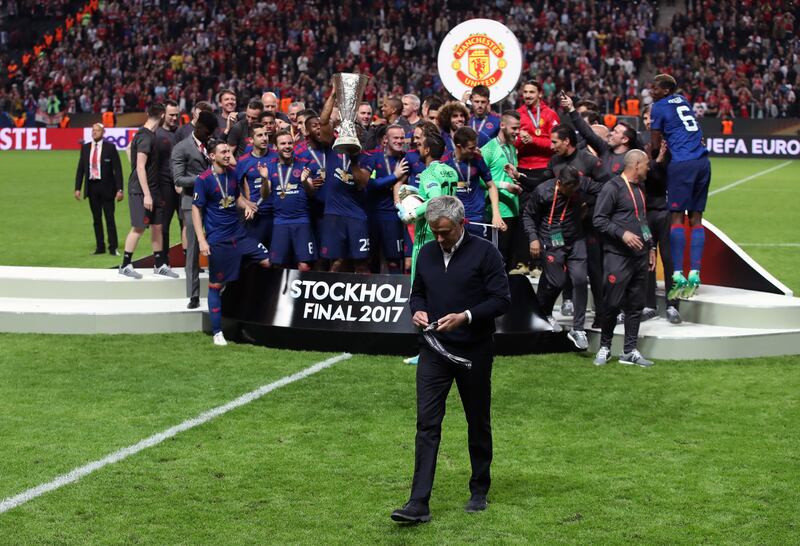 Jose Mourinho won the Europa League with United