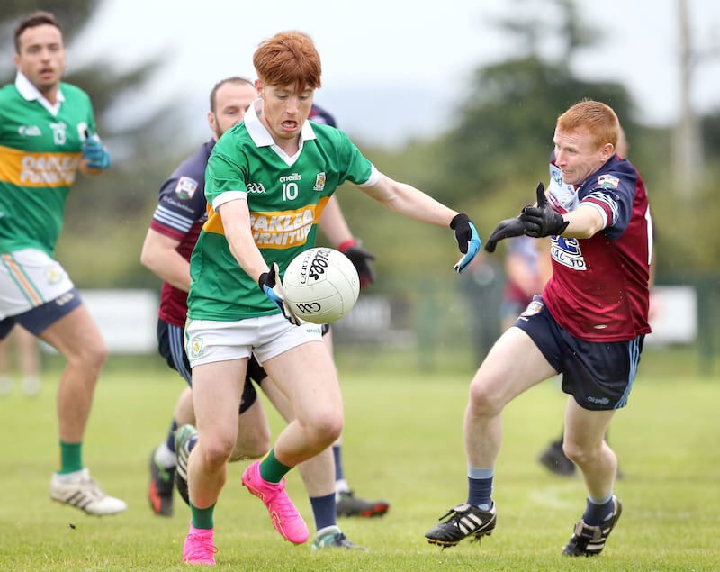 Ballymaguigan on the attack against Glack in this year's Derry Junior Championship