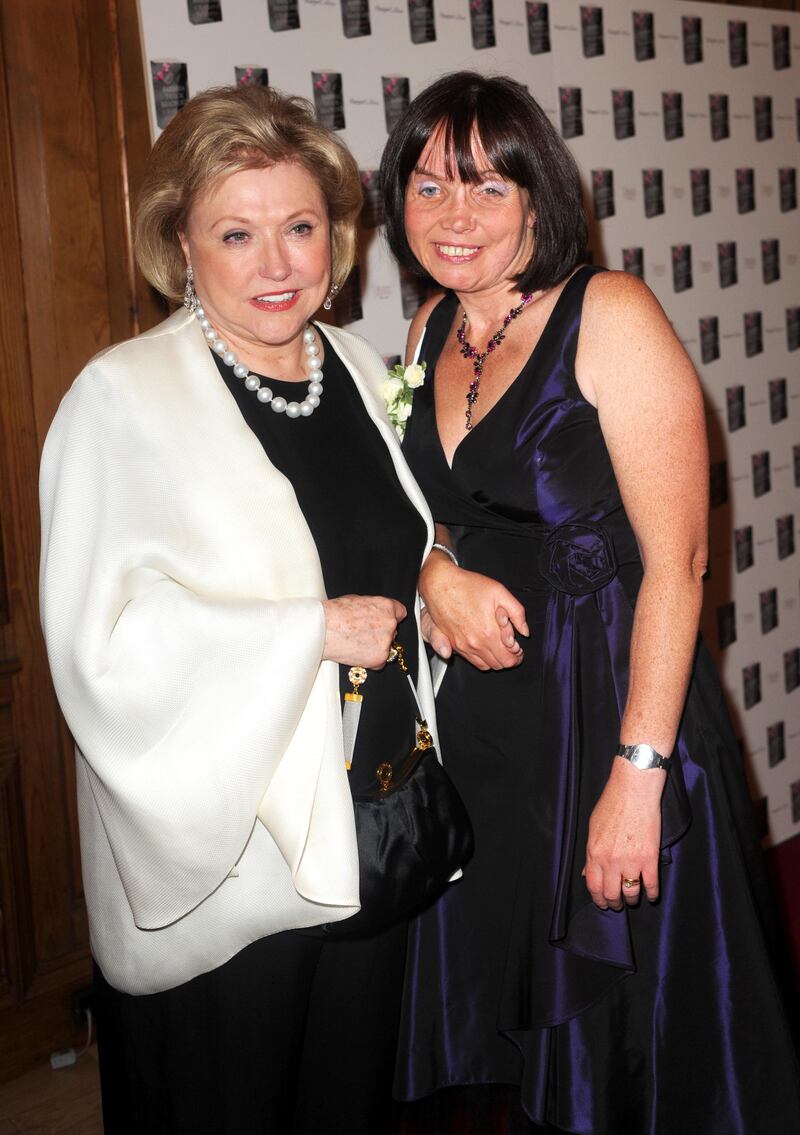 Lisa Salmon with Barbara Taylor Bradford during the Barbara Taylor Bradford Woman of Substance Awards in central London