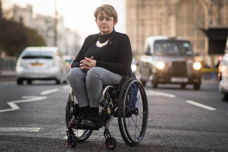 Baroness Tanni Grey-Thompson outside the Houses of Parliament