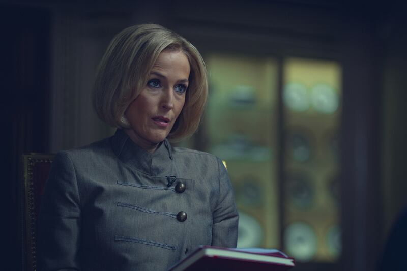 Gillian Anderson as Emily Maitlis in Scoop