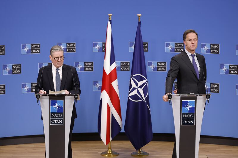 Prime Minister Sir Keir Starmer also met Nato’s chief Mark Rutte during his trip to Brussels