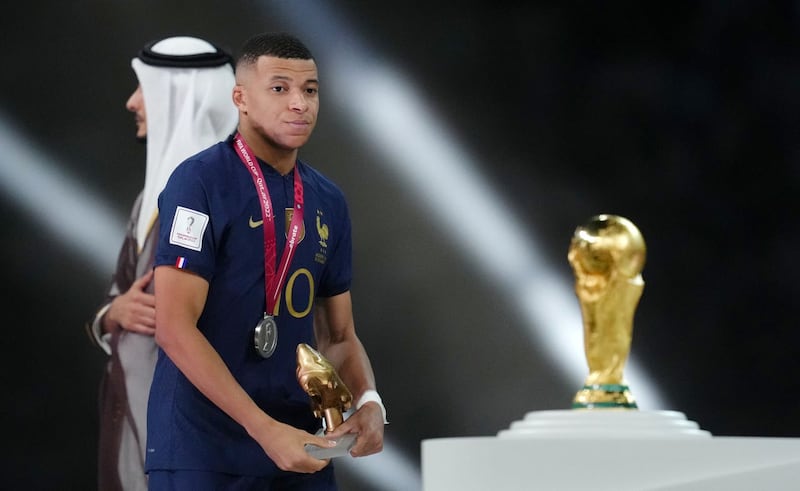 Mbappe scored a hat-trick in the World Cup final