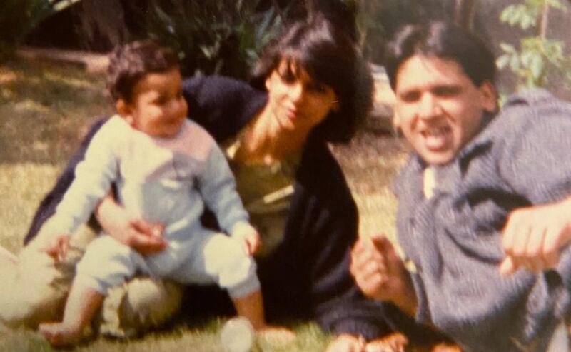 Ethsham Ul-Haq Ghafoor with his family