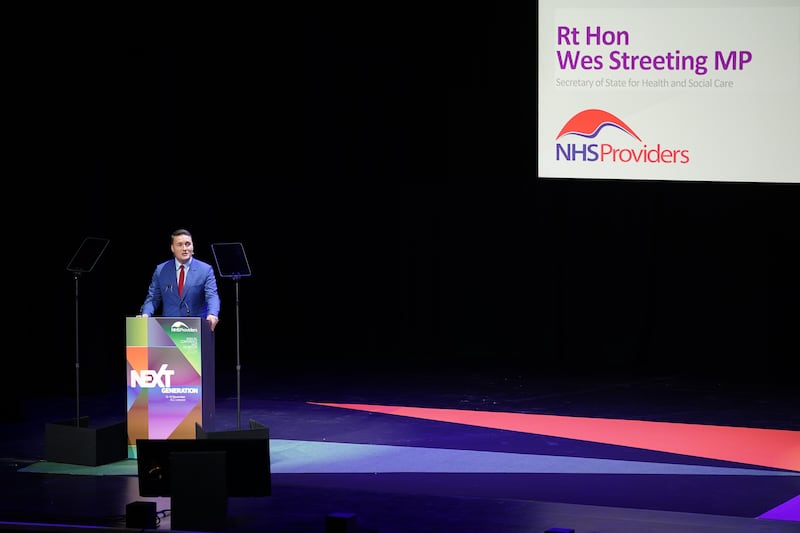 Health Secretary Wes Streeting delivering a keynote speech at the 2024 NHS Providers conference and exhibition at the ACC Liverpool