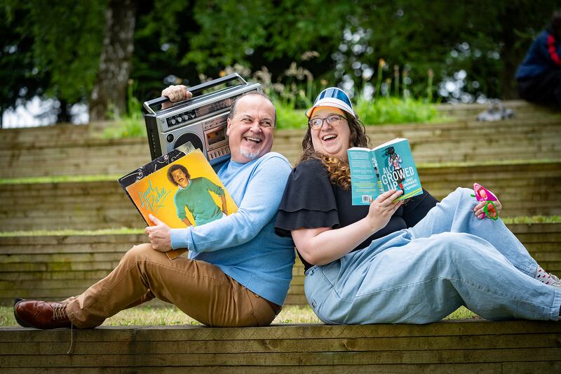 Getting ready for All Growed Up at Belfast's Lyric Theatre are Tony Macaulay and Shauna Carrick, composer and
musical director