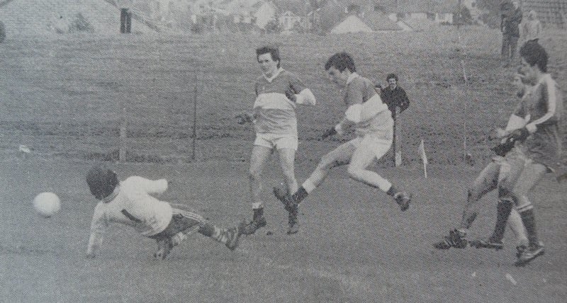 Declan Quinn in scoring action for Carrickmore