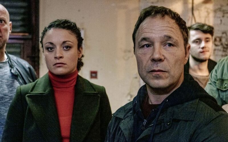 Rochenda Sandall as McQueen and Stephen Graham as Corbett in the new series of Line of Duty 