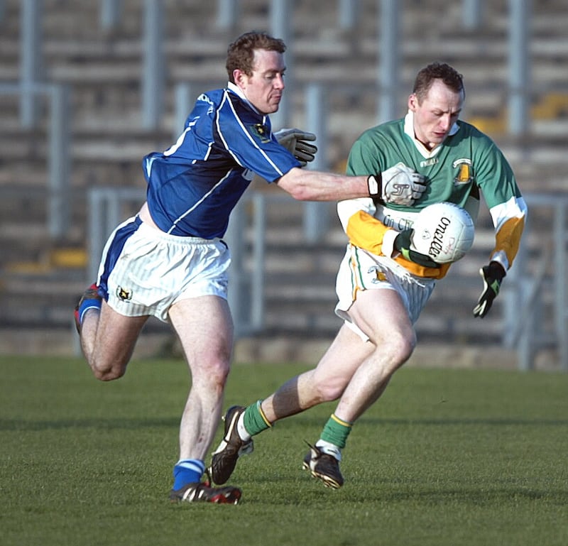 Carrickmore stalwart Peter Loughran, pictured in action against St Gall's. Picture by Seamus Loughran