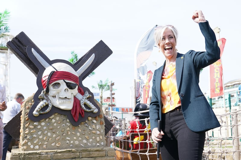 Deputy leader Daisy Cooper at Brighton Pirate Crazy Golf on Sunday