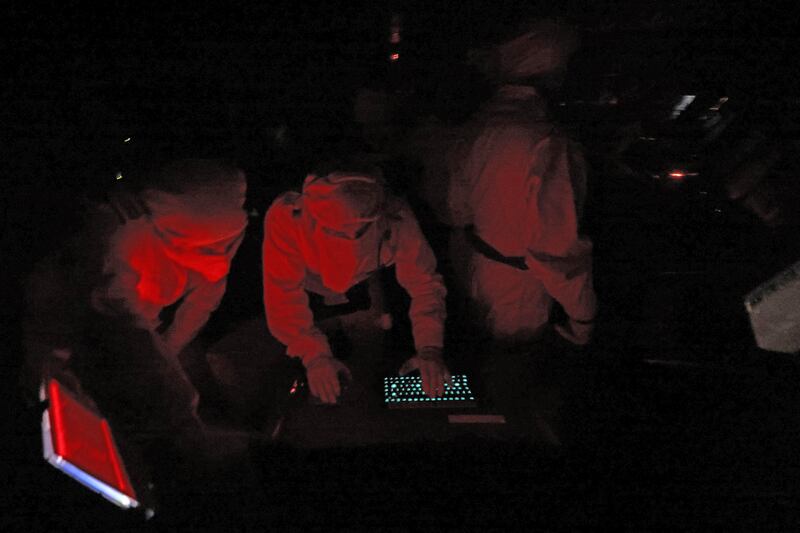 The operations room of HMS Diamond preparing to fire her Sea Viper missiles (Ships crew/MoD/Crown Copyright)