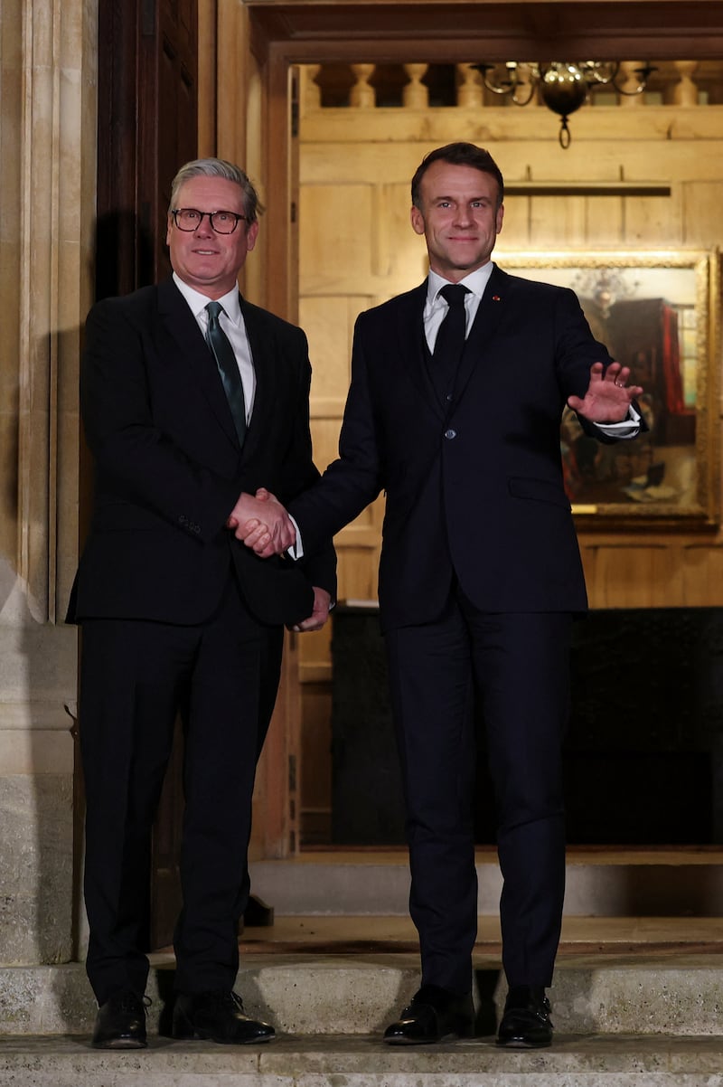 Prime Minister Sir Keir Starmer with French President Emmanuel Macron