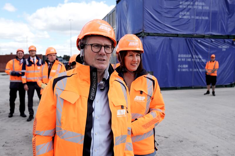 Labour Party leader Sir Keir Starmer and shadow chancellor Rachel Reeve on a visit to Southampton