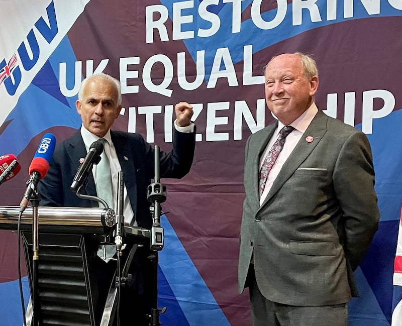 Reform UK’s Ben Habib and TUV leader Jim Allister