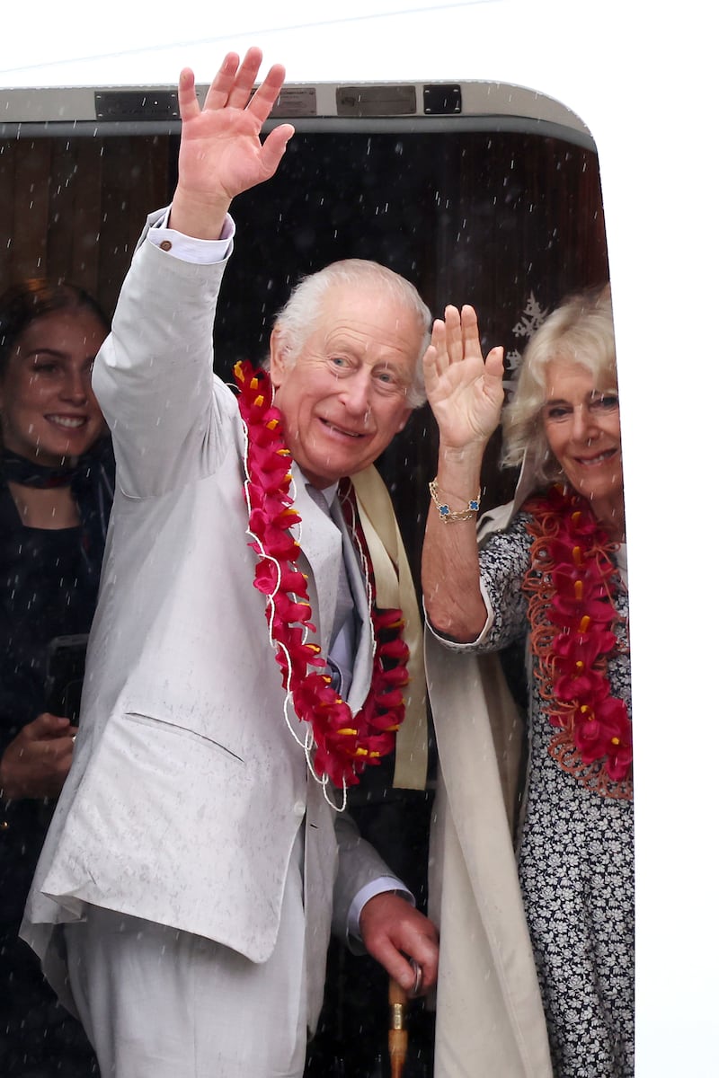 The King and Queen at the end of their tour of Australia and Samoa