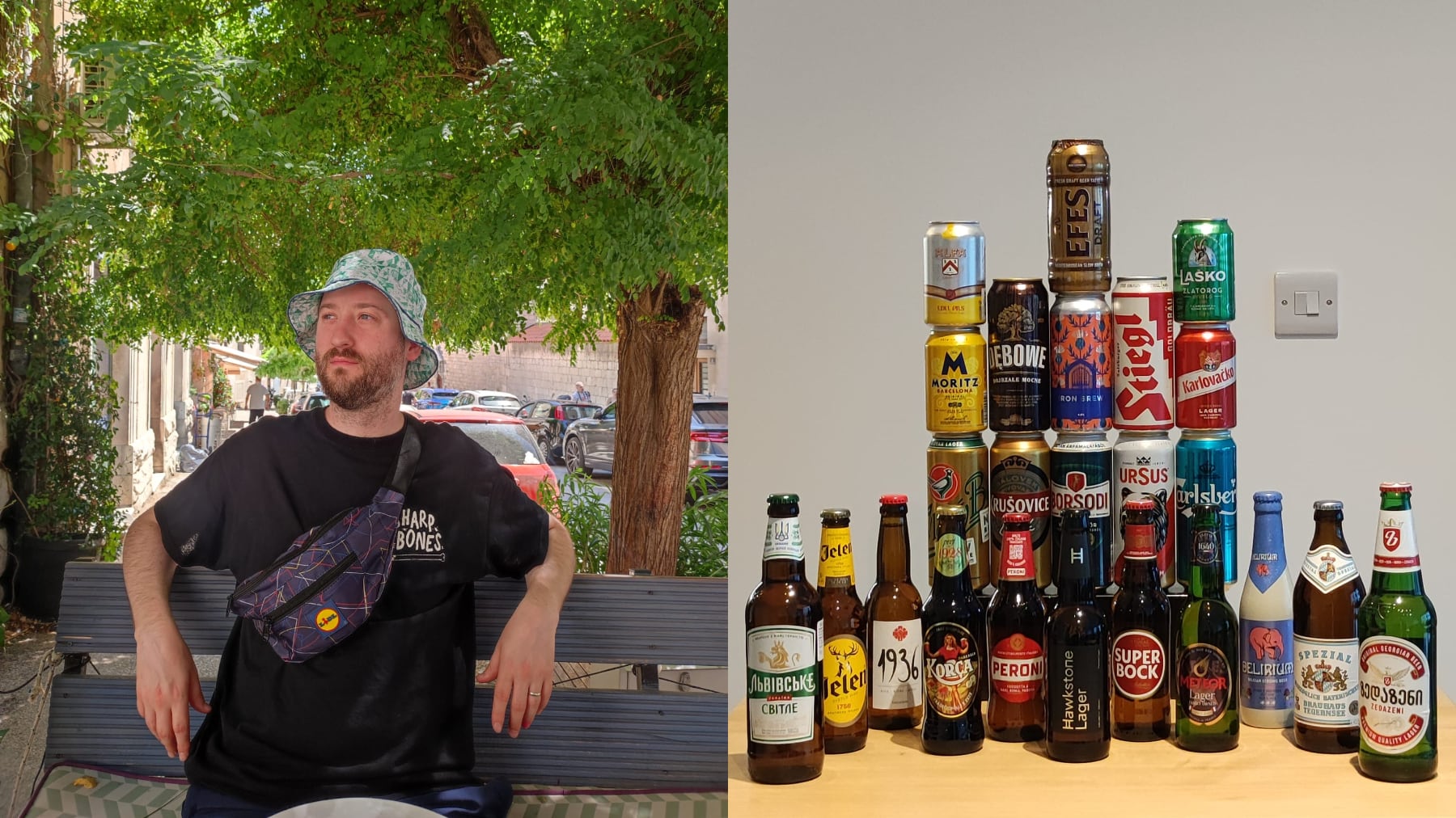 Gus Hully has collected 24 beers brewed in each country competing in Euro 2024