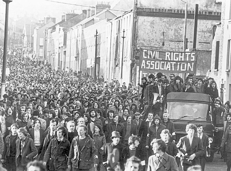 Fourteen men died after being shot by British soldiers during a civil rights march in Derry on Bloody Sunday 