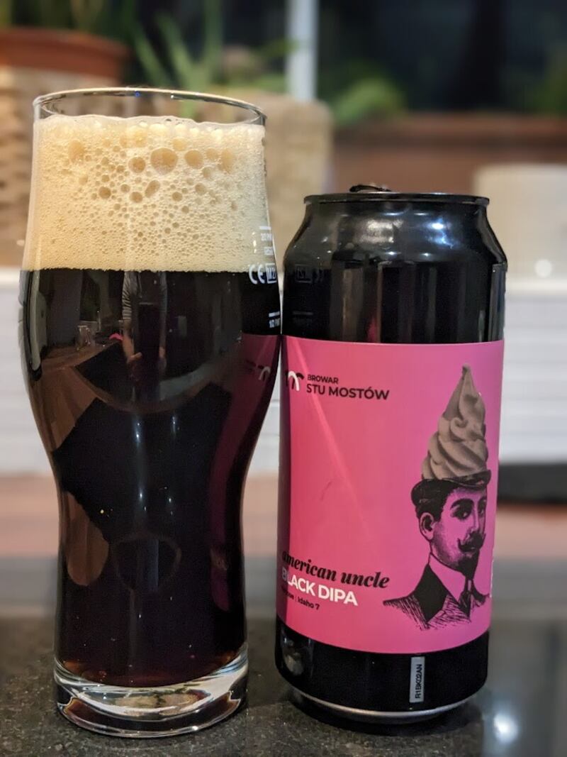 American Uncle is an 8 per cent black IPA from Browar Stu Mostow 