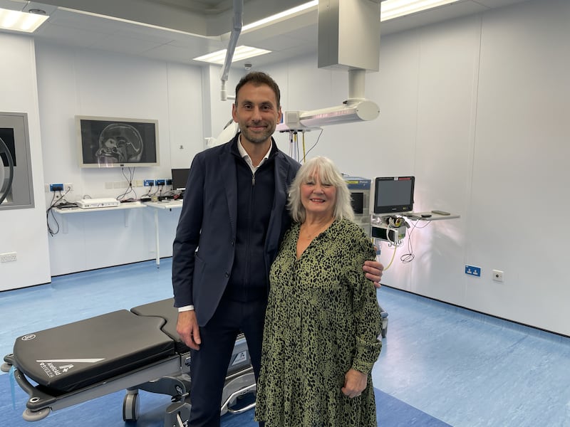 Surgeon Anastasios Giamouriadis with patient Doreen Adams