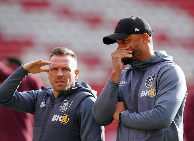 Craig Bellamy (left) worked alongside Vincent Kompany at Burnley for two years