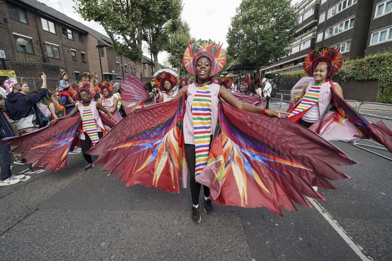 Participants taking part in the Children’s Day Parade on Sunday