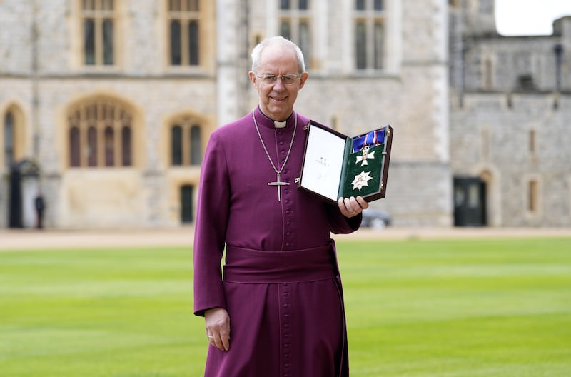 Justin Welby after being made a Knight Grand Cross of the Royal Victorian Order