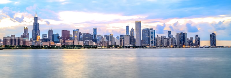 View of Downtown Chicago from Adler Planetarium