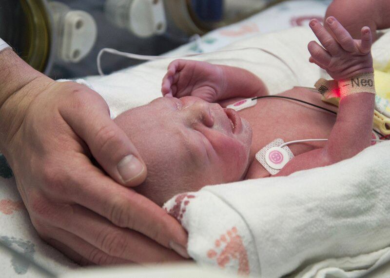 Baby born from uterus transplant.