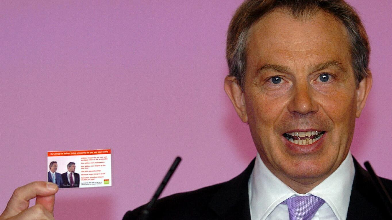 Tony Blair was the first Labour leader to issue a pledge card, something most of his successors have chosen to replicate at general election campaigns