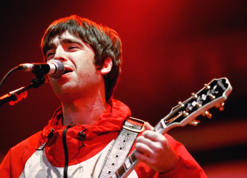 Oasis’ Noel Gallagher pictured at Manchester City’s Maine Road football stadium