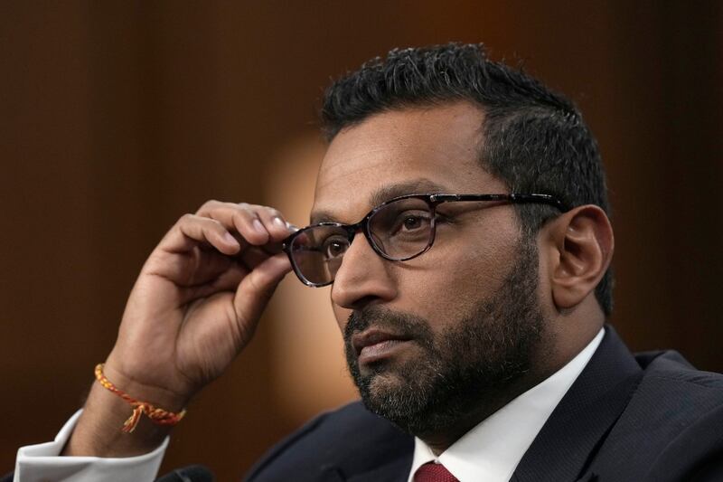 Kash Patel, President Donald Trump’s choice to be director of the FBI, appears before the Senate Judiciary Committee for his confirmation hearing (Ben Curtis/AP)