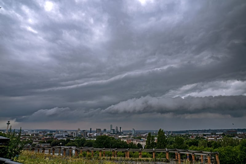 Stormy clouds could bring a yellow warning of rain across parts of England on Sunday (Peter Byrne/PA