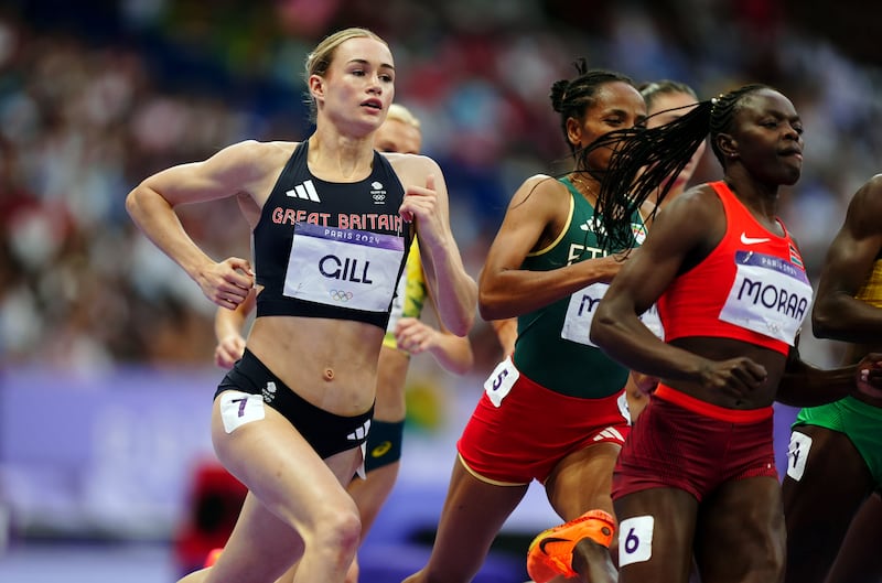 Great Britain's Phoebe Gill during the Women's 800m Semi-Final at the Stade de France on the ninth day of the 2024 Paris Olympic Games in France. Picture date: Sunday August 4, 2024.