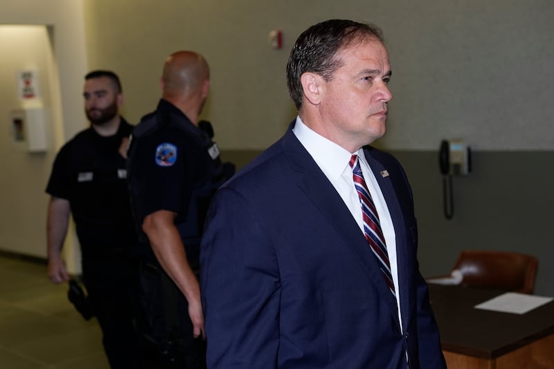 Suffolk County district attorney Ray Tierney arrives at the courthouse in Riverhead (Seth Wenig/AP)