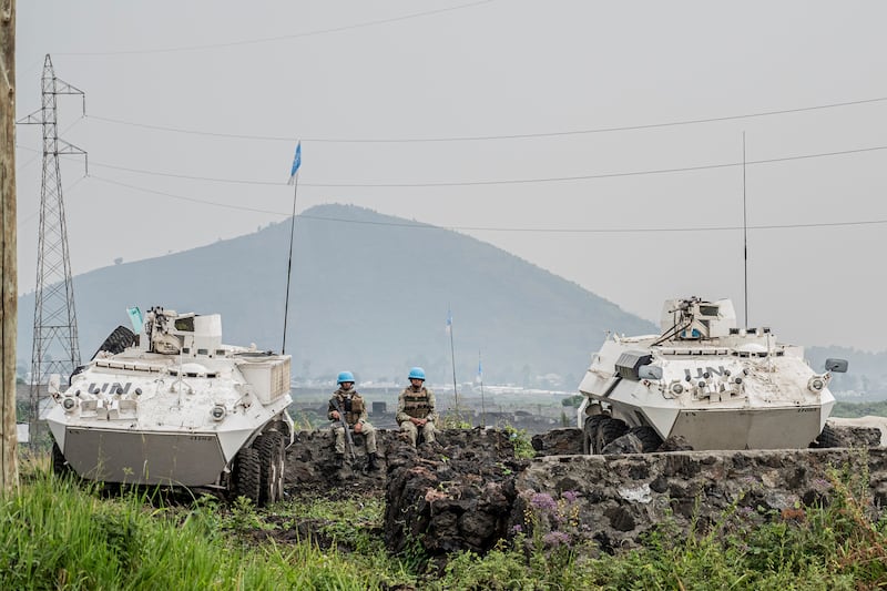 UN troops deploy outside Goma, DR of Congo (Moses Sawasawa/AP)