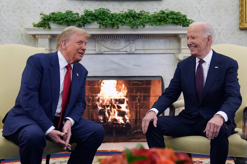 President Joe Biden meets with President-elect Donald Trump in the Oval Office of the White House (AP Photo/Evan Vucci)