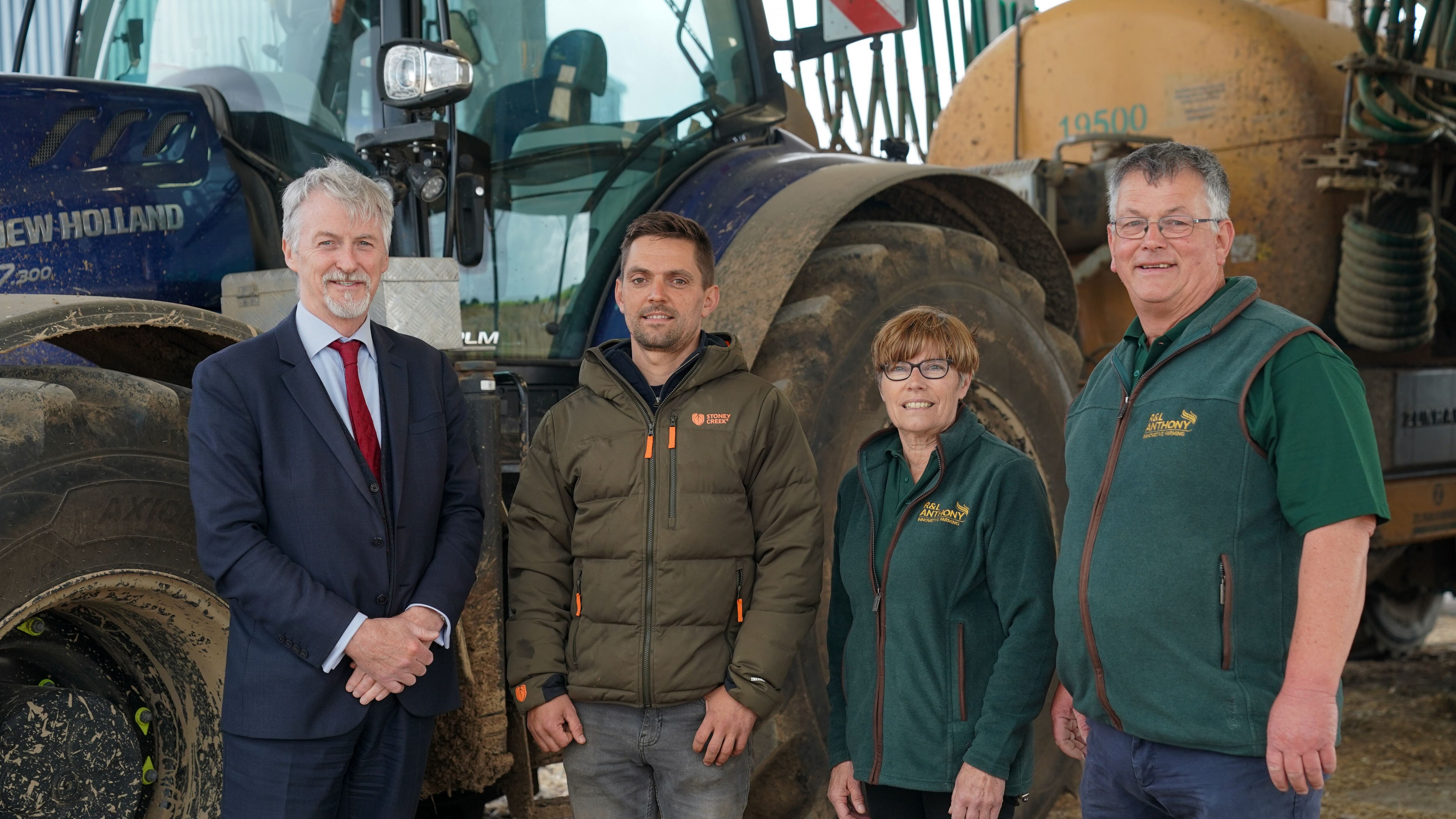 Rural Affairs Secretary Huw Irranca-Davies with farmer Richard Anthony