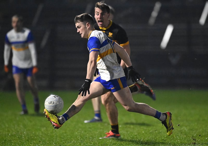 Sunday 12th January 2025
Ruairi Canavan of Errigal Ciaran in action against Fionn Fitxgerald of Dr Croke’s in the All Ireland Club Senior championship Semi Final at St Conleth’s Park Newbridge, Co. Kildare. Picture Oliver McVeigh