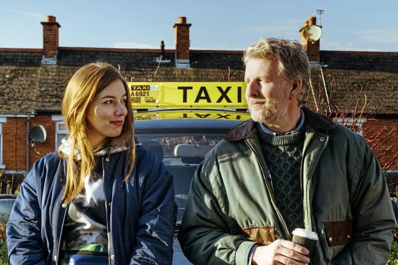 Se&aacute;na Kerslake and Patrick Kielty in Ballywalter. Picture by Helen Murray 