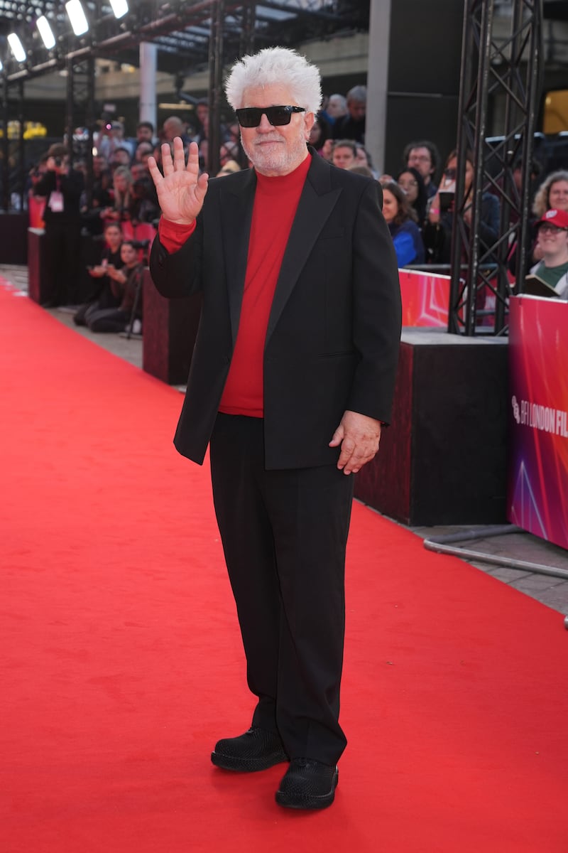 Pedro Almodovar attends the BFI London Film Festival gala screening of The Room Next Door