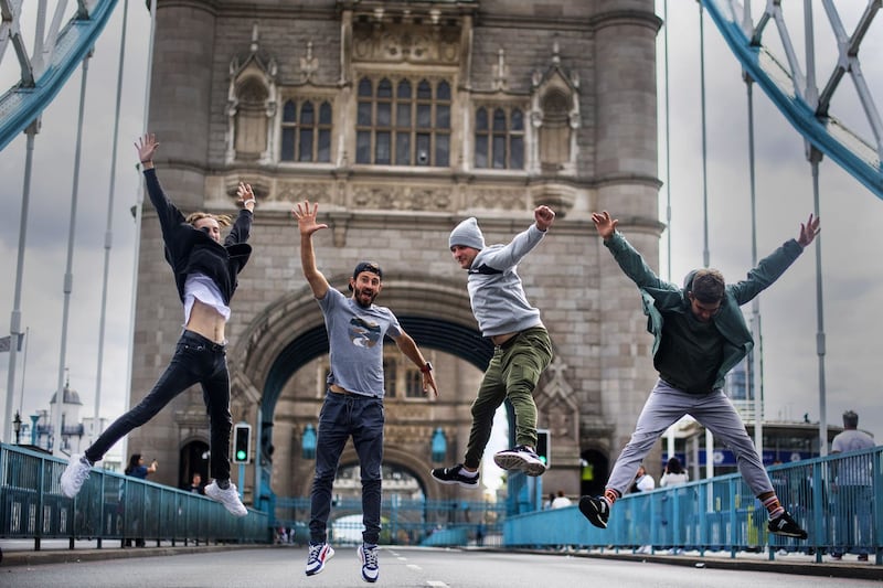 Tower Bridge stuck open