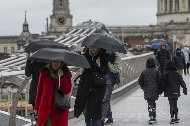 Wet and windy weather is expected over New Year’s Eve, the Met Office has said