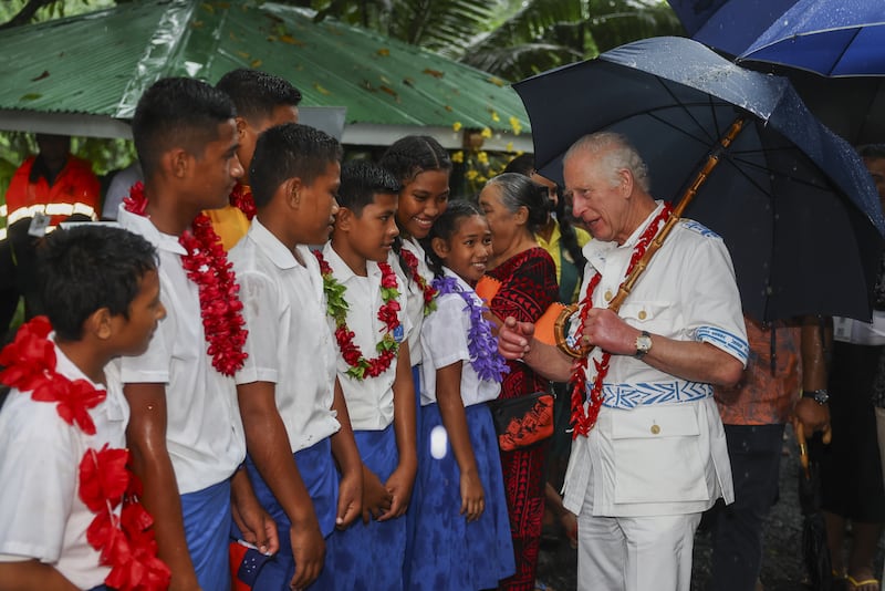 The King, as head of the Commonwealth, is also in Samoa for the Chogm