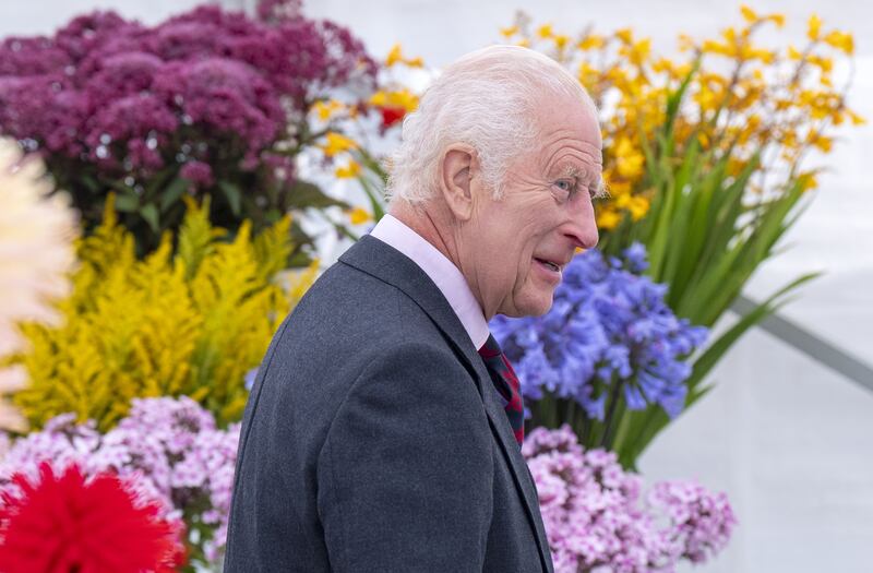 The King during a visit to the Royal Horticultural Society of Aberdeen’s 200th Flower Show