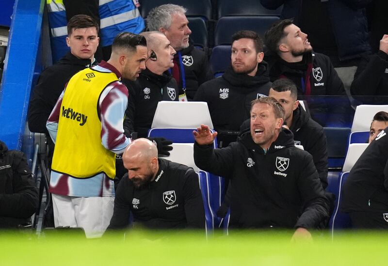 Danny Ings was on the bench for West Ham