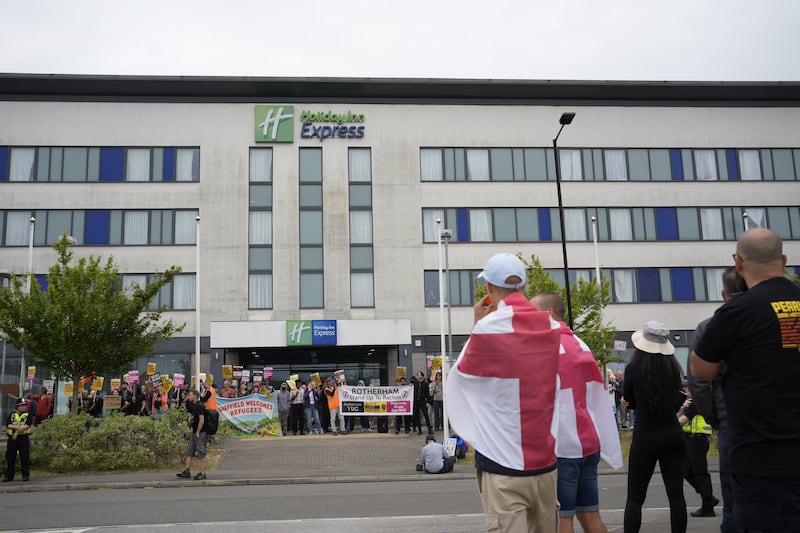 The violence at the Holiday Inn Express in Manvers involved around 400 people, who besieged the hotel housing around 240 asylum seekers