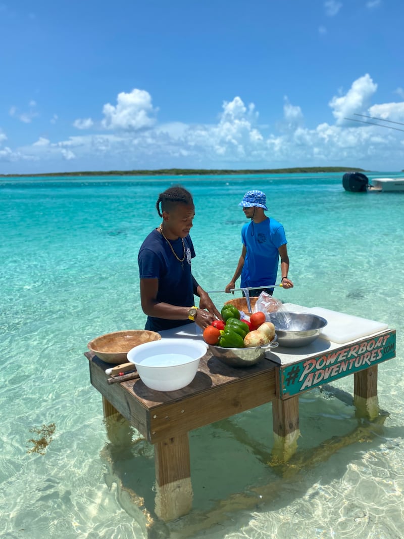 Fresh conch salad prepared straight from the sea