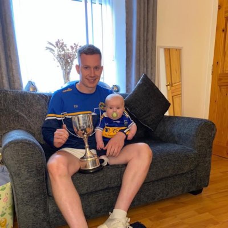 Fergal Rogers celebrates Portaferry's 2020 Down title success, before calling time on his playing days the following year